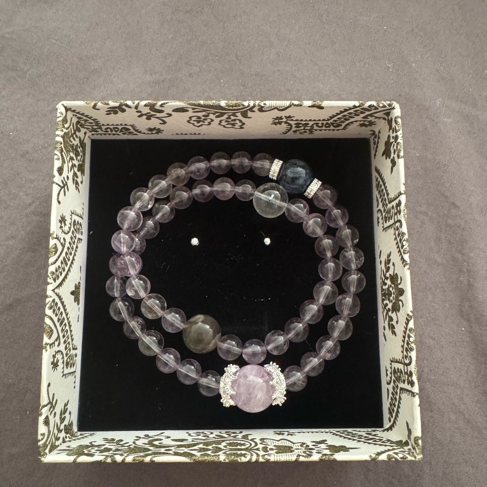 Elegant Amethyst Beaded Bracelet
